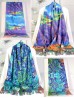 Irises Double-sided Oil Painting Design Fashion Scarf